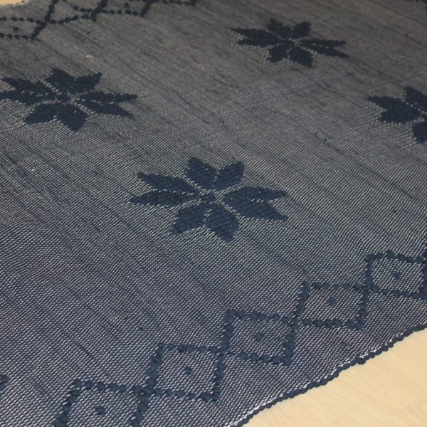 tapis-eco-responsable-fait main-made in europe-recyclé-bleu